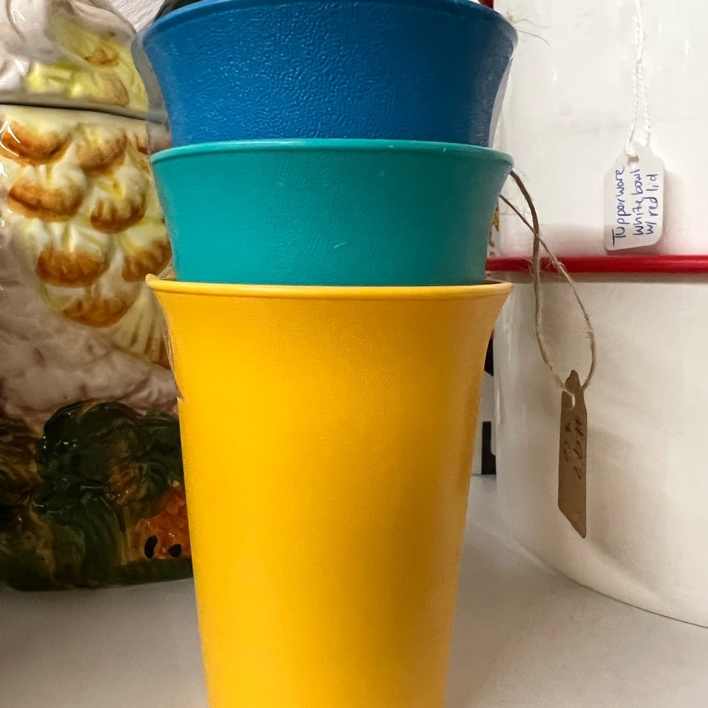 Vintage Tupperware kids cups